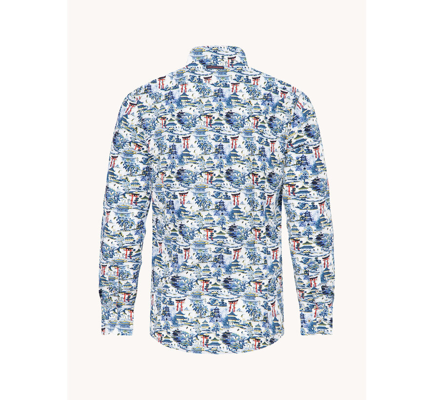 A Fish Named Fred Overhemd Temple Jeans Blue (34.002 - 608)