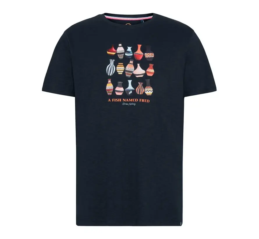 A Fish Named Fred T-shirt Vase Navy (31.406 - 604)