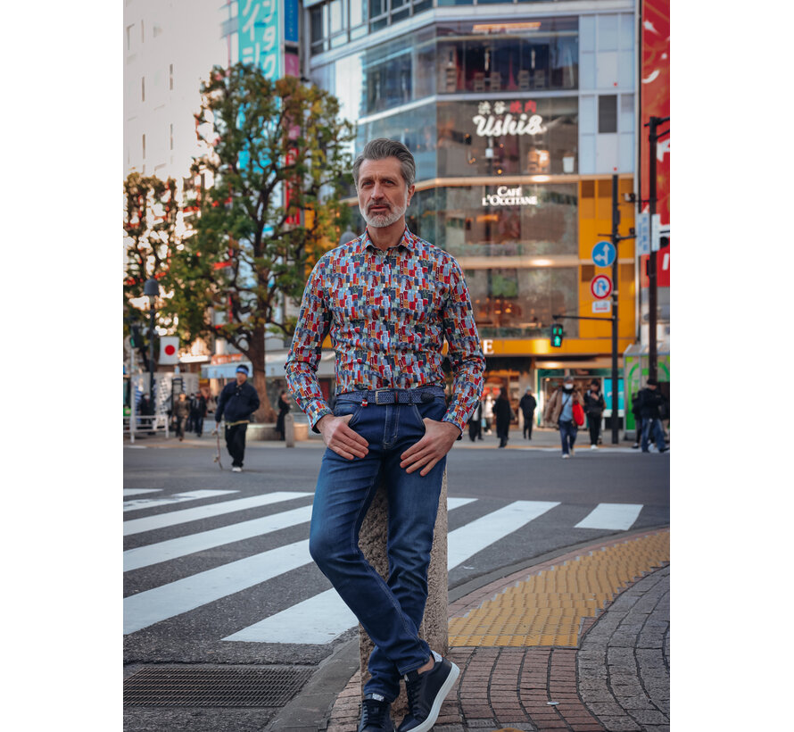 A Fish Named Fred Overhemd Tokyo Signs Multicolor All Color (34.017 - 073)