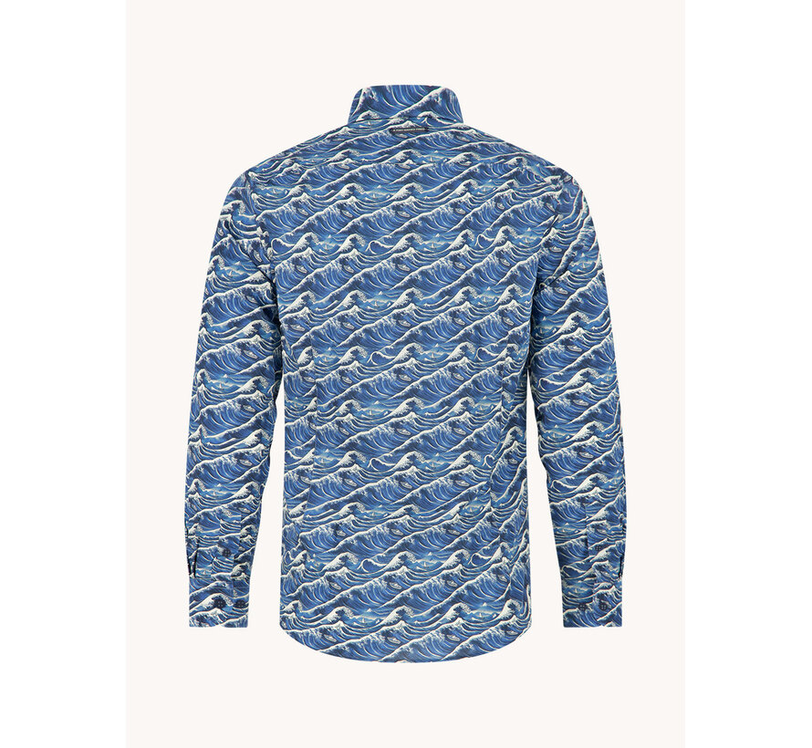A Fish Named Fred Overhemd Wave Jeans Blue (34.019 - 608)