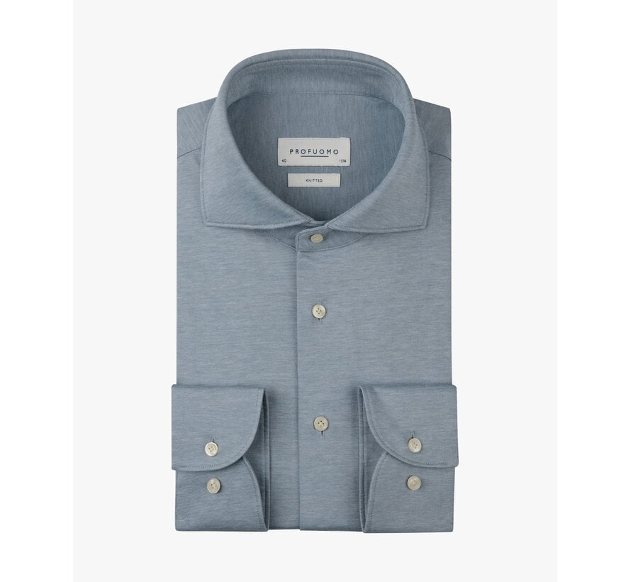 Profuomo Overhemd Knitted Single Jersey Grey (PPXH10022A)