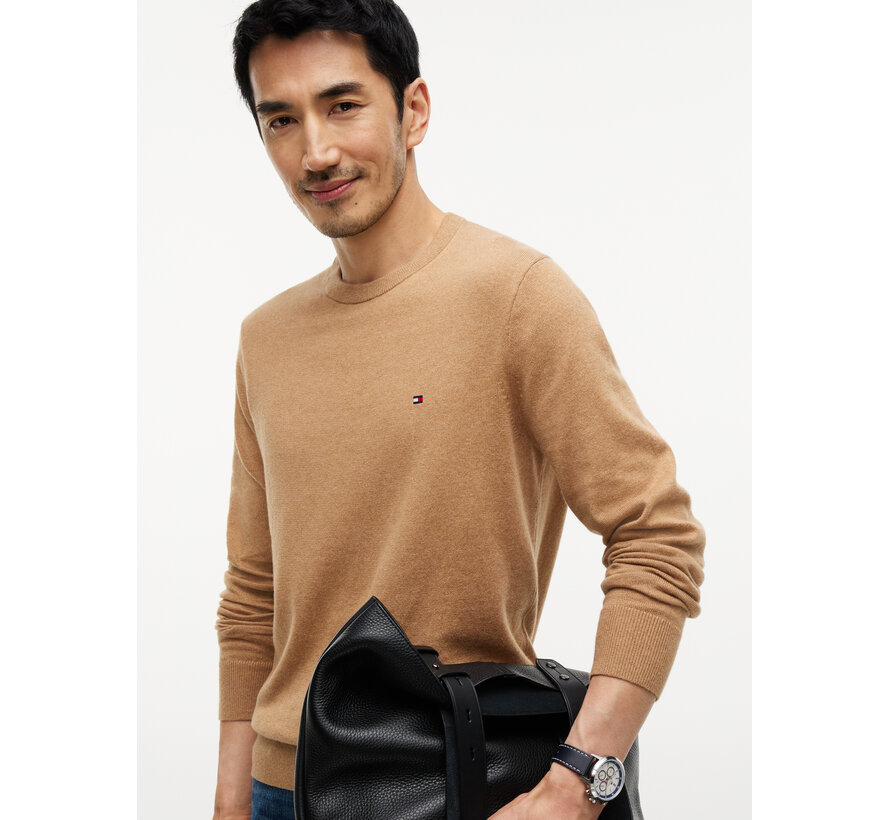 Tommy Hilfiger Pullover Pima Org Cotton/Cashmere Crew Neck Safari Canvas Heather (MW0MW28046 - A1L)