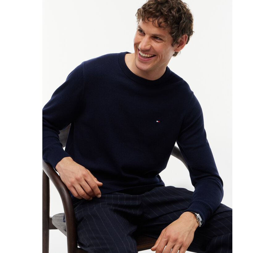 Tommy Hilfiger Pullover Pima Org Cotton/Cashmere Crew Neck Navy Blue (MW0MW28046 - DW5)