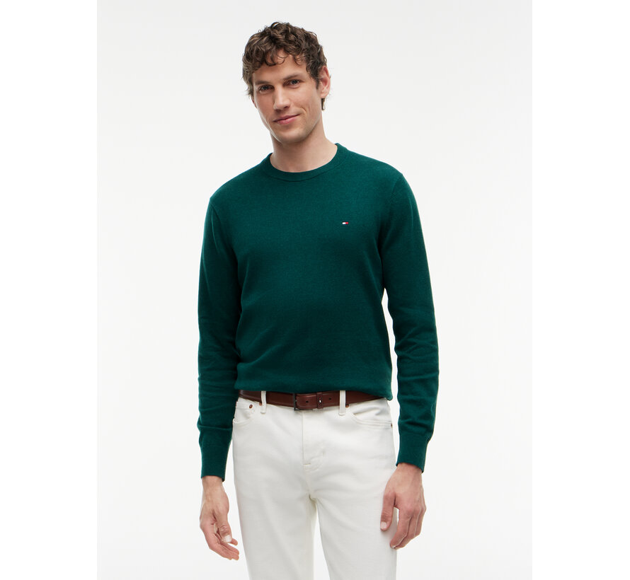 Tommy Hilfiger Pullover Pima Org Cotton/Cashmere Crew Neck Ornamental Green Heather (MW0MW28046 - MQ8)