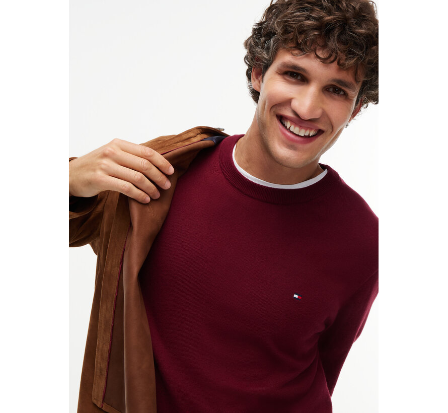Tommy Hilfiger Pullover Pima Org Cotton/Cashmere Crew Neck Burgundy (MW0MW28046 - VLP)