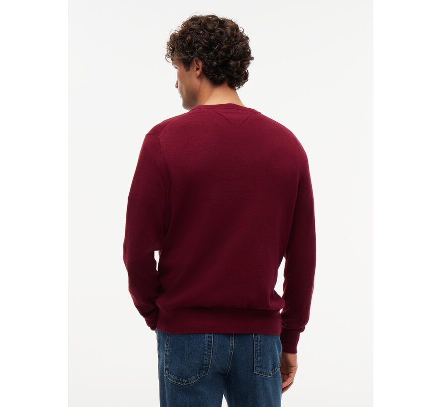 Tommy Hilfiger Pullover Pima Org Cotton/Cashmere Crew Neck Burgundy (MW0MW28046 - VLP)