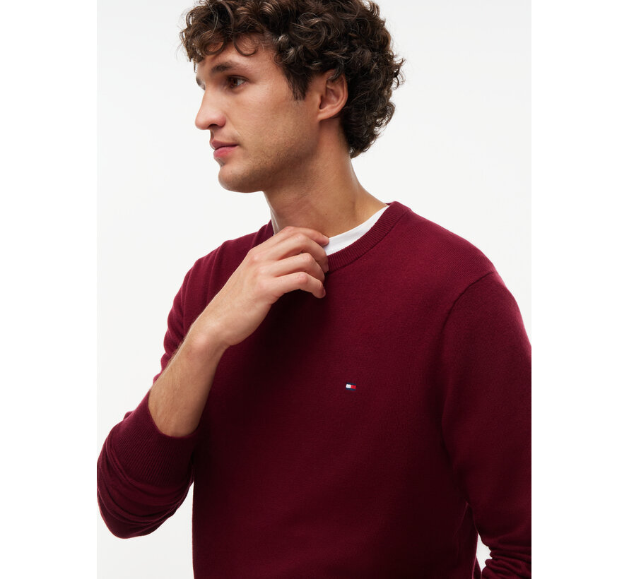 Tommy Hilfiger Pullover Pima Org Cotton/Cashmere Crew Neck Burgundy (MW0MW28046 - VLP)
