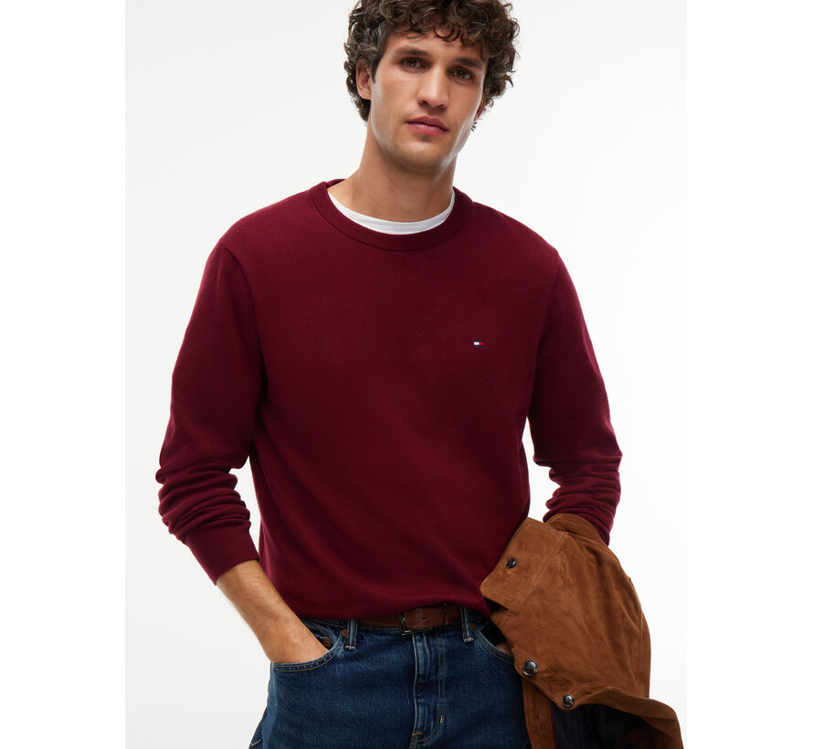 Tommy Hilfiger Pullover Pima Org Cotton/Cashmere Crew Neck Burgundy (MW0MW28046 - VLP)