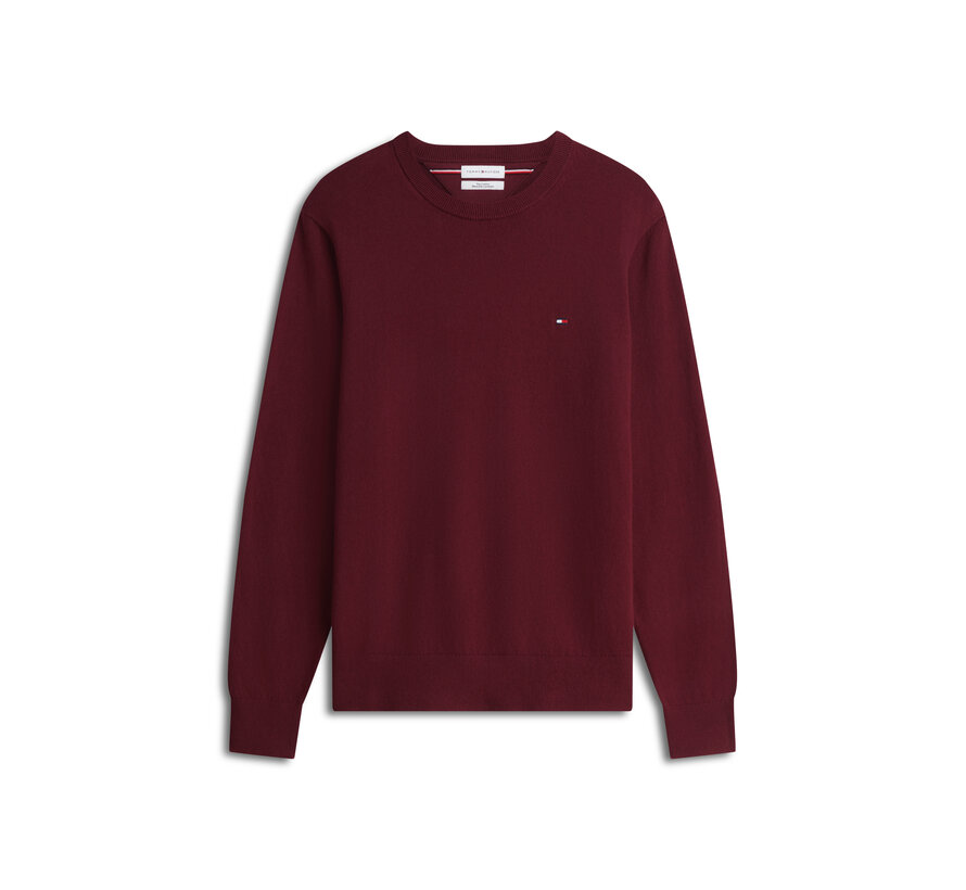 Tommy Hilfiger Pullover Pima Org Cotton/Cashmere Crew Neck Burgundy (MW0MW28046 - VLP)