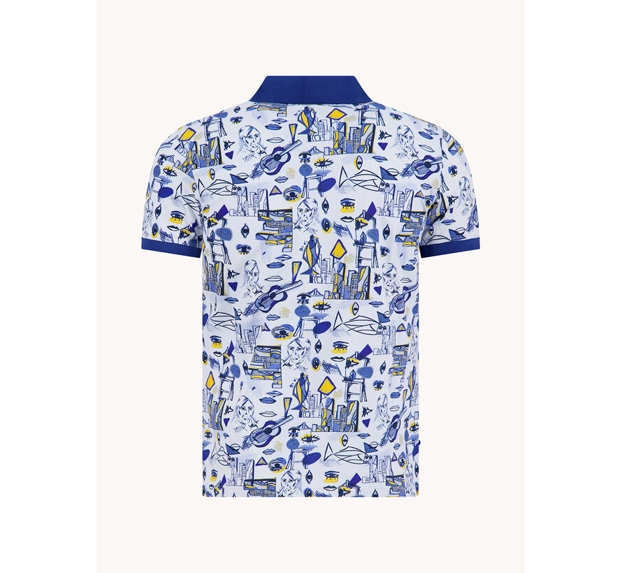 A Fish Named Fred Polo Cubist Cobalt (33.309 - 607)