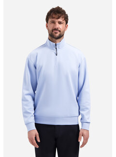 No Excess Sweater Half Zip Interlock Blue (31100103 - 030)