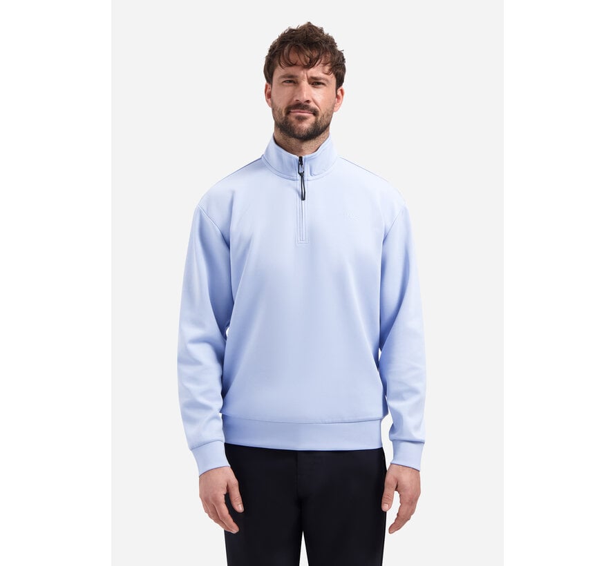 No Excess Sweater Half Zip Interlock Blue (31100103 - 030)