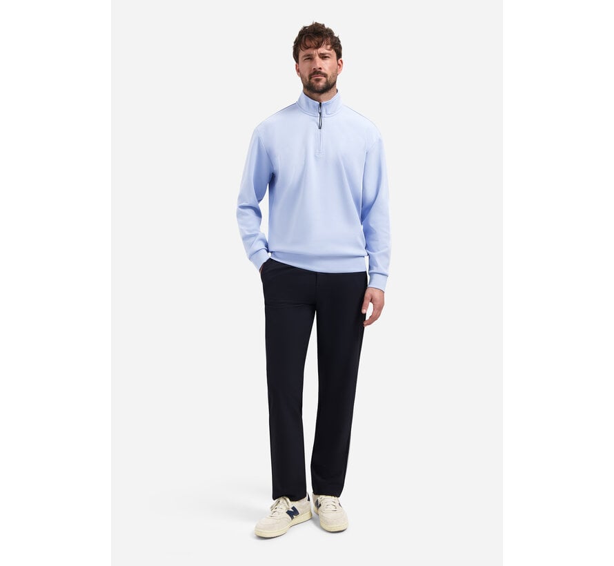 No Excess Sweater Half Zip Interlock Blue (31100103 - 030)