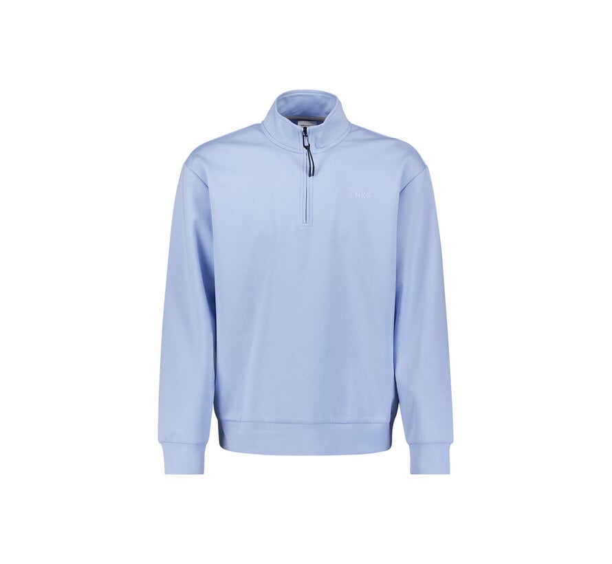 No Excess Sweater Half Zip Interlock Blue (31100103 - 030)