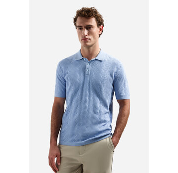 No Excess No Excess Pullover Short Sleeve Polo Relief Blue (31240272 - 030)