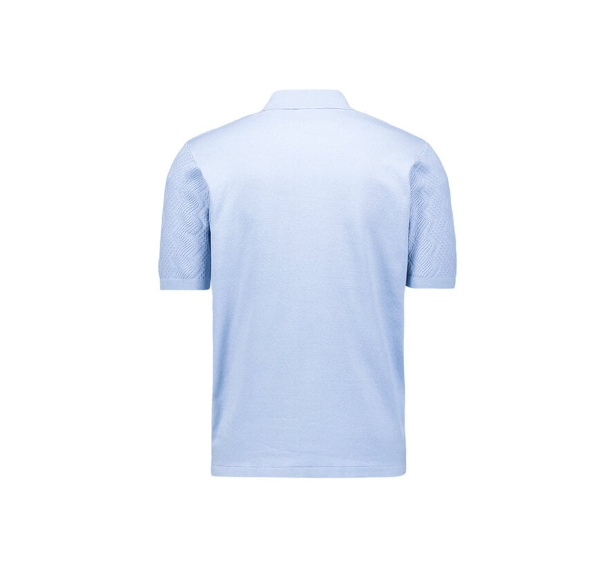 No Excess Pullover Short Sleeve Polo Relief Blue (31240272 - 030)