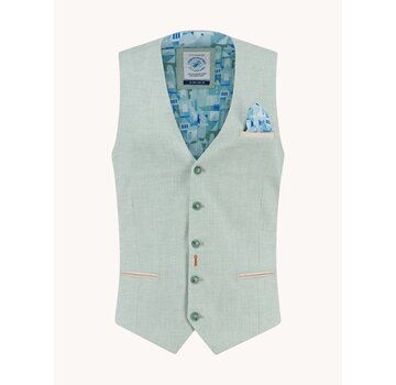 A Fish Named Fred A Fish Named Fred Gilet Waistcoat Linen Look Thyme (33.135 - 312)