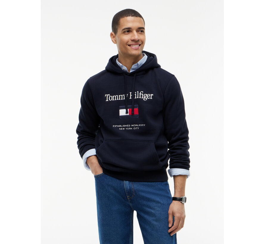 Hooded Sweater Embro Flag Navy Blue (MW0MW42735 - DW5)