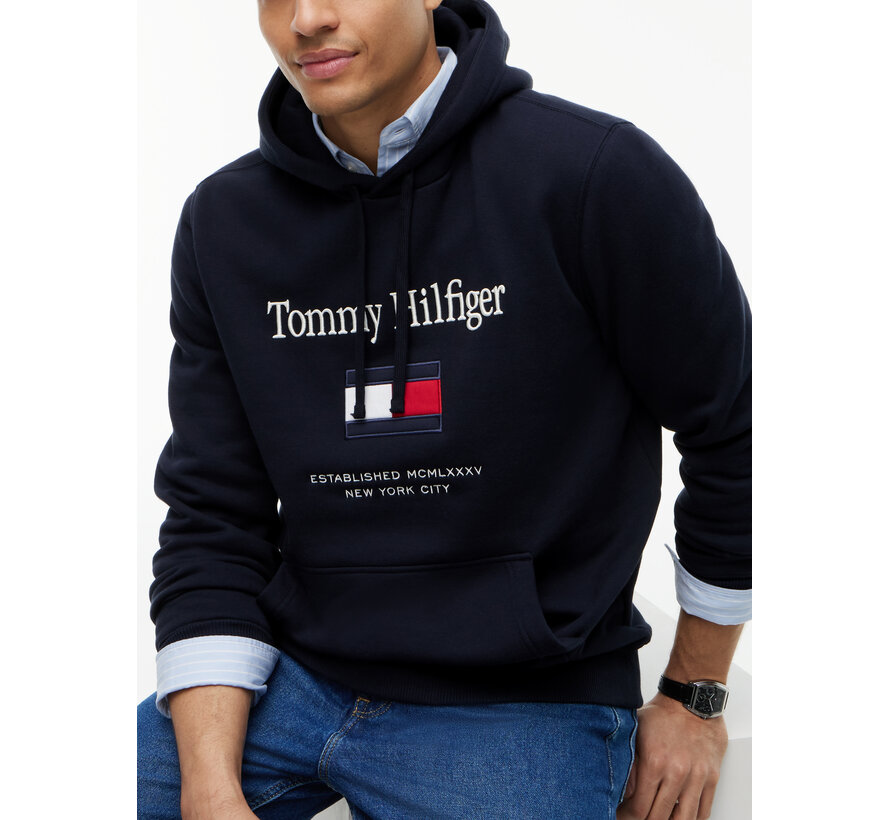 Hooded Sweater Embro Flag Navy Blue (MW0MW42735 - DW5)
