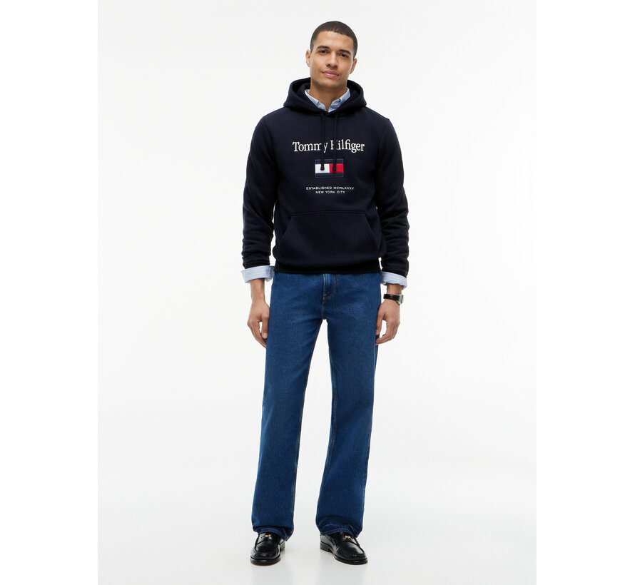 Hooded Sweater Embro Flag Navy Blue (MW0MW42735 - DW5)