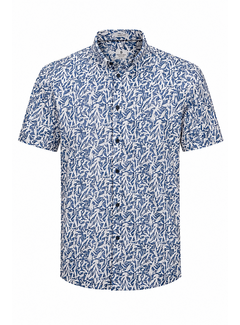 Dstrezzed Dstrezzed Korte Mouw Overhemd Print Horizon Blue (311132 - 626)