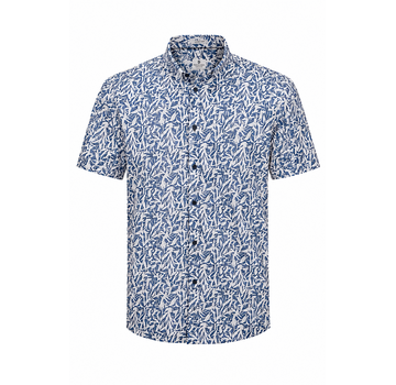 Dstrezzed Dstrezzed Korte Mouw Overhemd Print Horizon Blue (311132 - 626)