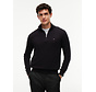 Tommy Hilfiger Half Zip Pullover Pima ORG Cotton/Cashemer Zip Mock Black (MW0MW28049 - BDS)