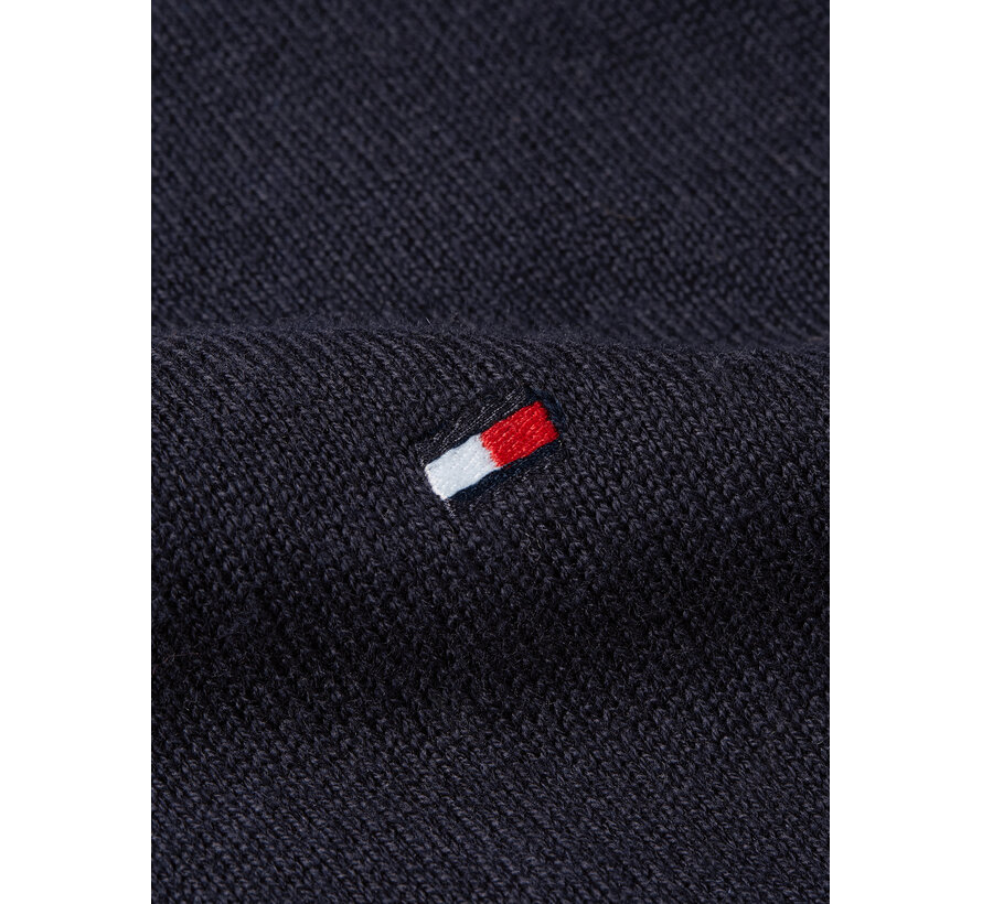 Tommy Hilfiger Half Zip Pullover Pima ORG Cotton/Cashemer Zip Mock Navy Blue (MW0MW28049 - DW5)
