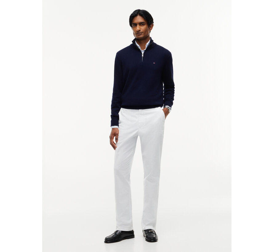 Tommy Hilfiger Half Zip Pullover Pima ORG Cotton/Cashemer Zip Mock Navy Blue (MW0MW28049 - DW5)