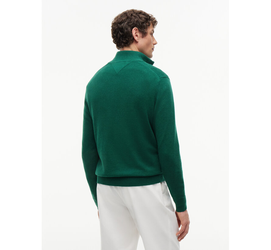 Tommy Hilfiger Half Zip Pullover Pima ORG Cotton/Cashemer Zip Mock Green (MW0MW28049 - MQ7)