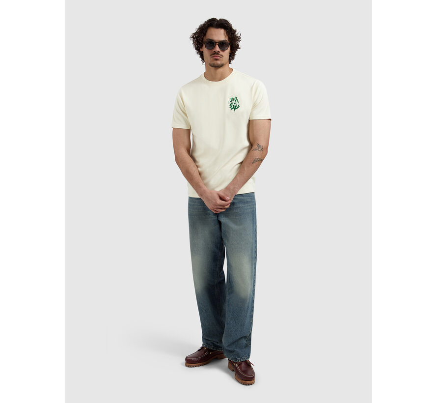 Pure Path T-shirt Coral Reef Faded Ecru (26020103 - 54)