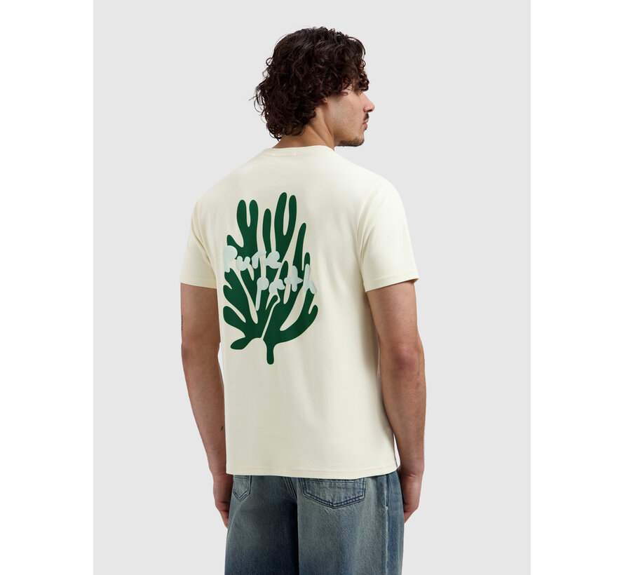 Pure Path T-shirt Coral Reef Faded Ecru (26020103 - 54)