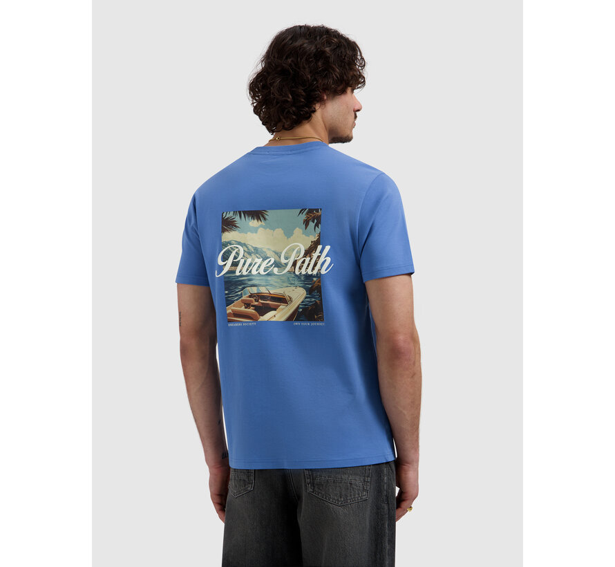 Pure Path T-shirt Riva Boat Faded Cobalt (26020105 - 12)