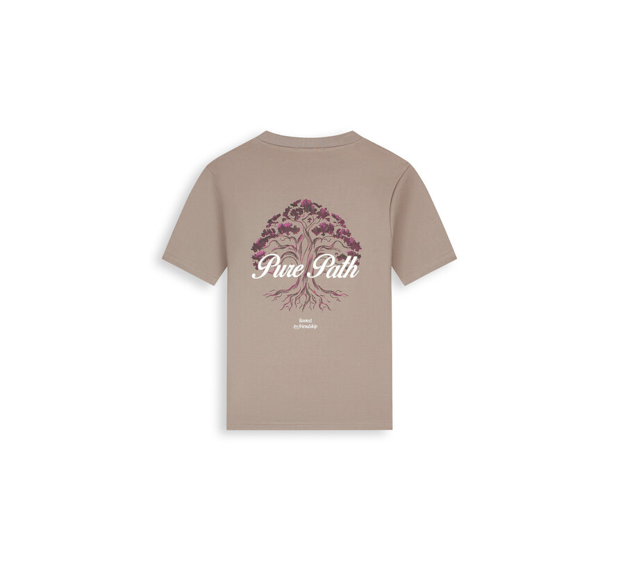 Pure Path T-shirt Rooted Tree Taupe (26030102 - 53)