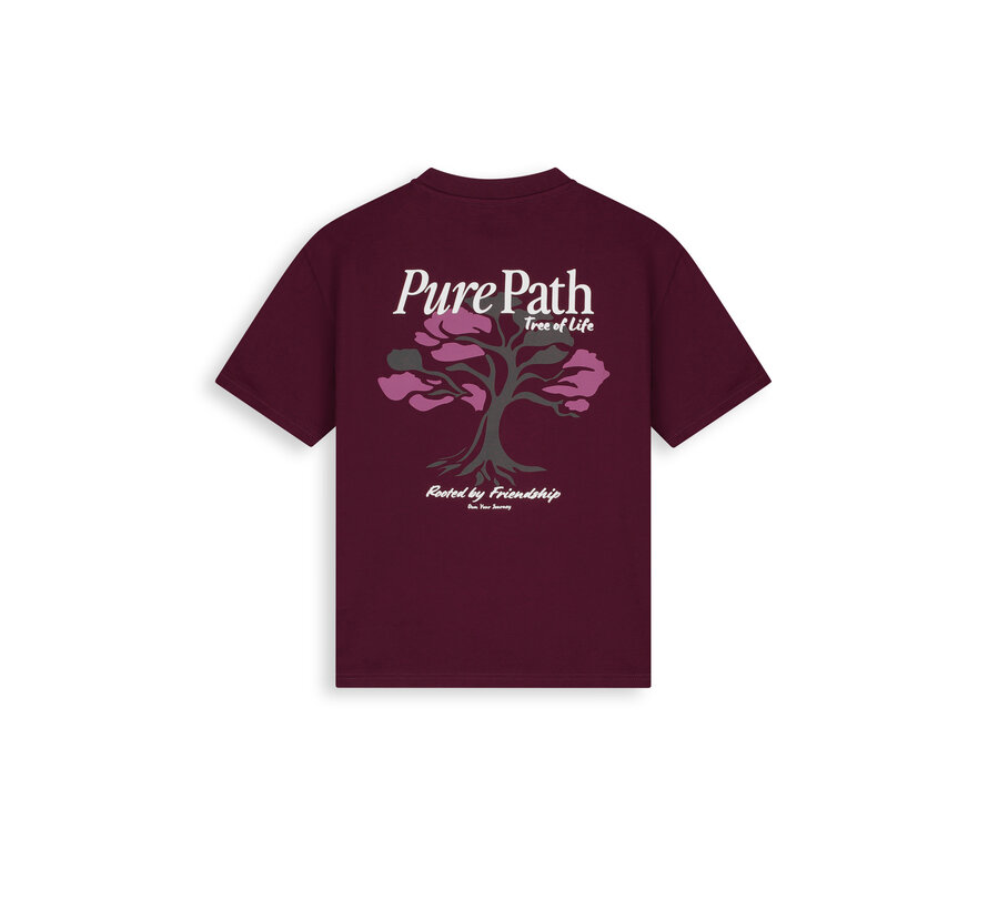Pure Path T-shirt Tree Of Life Wine (26030110 - 107)