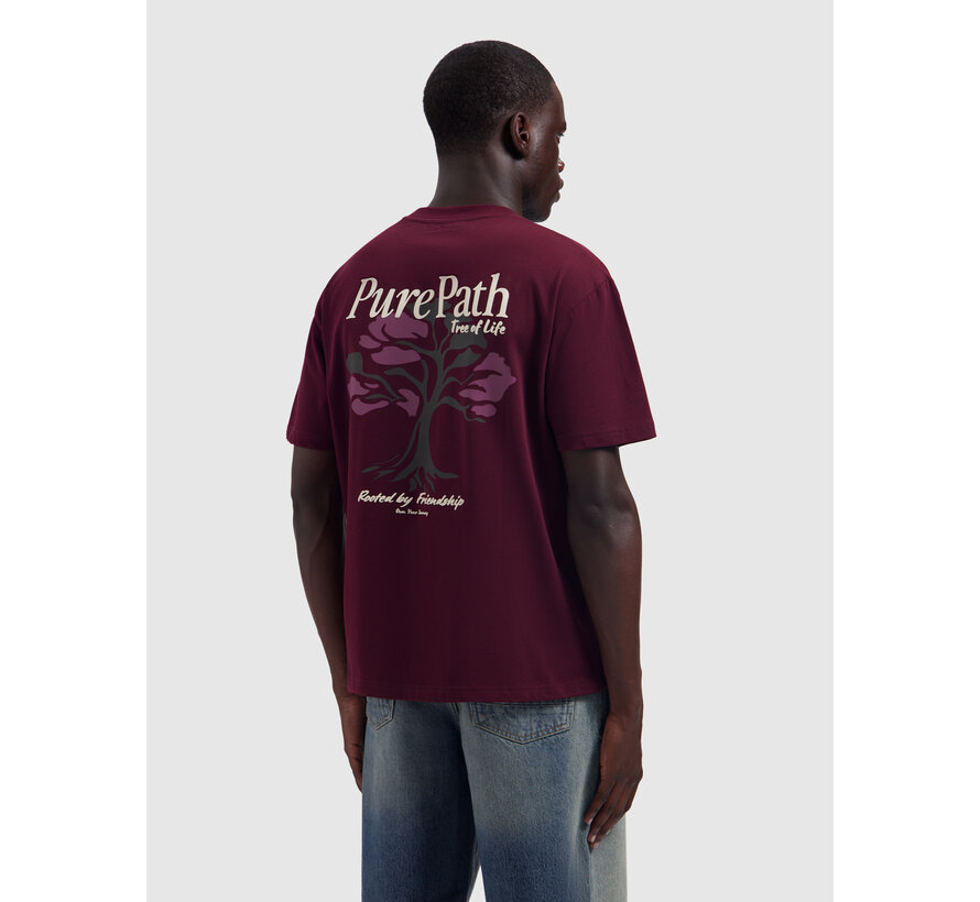 Pure Path T-shirt Tree Of Life Wine (26030110 - 107)
