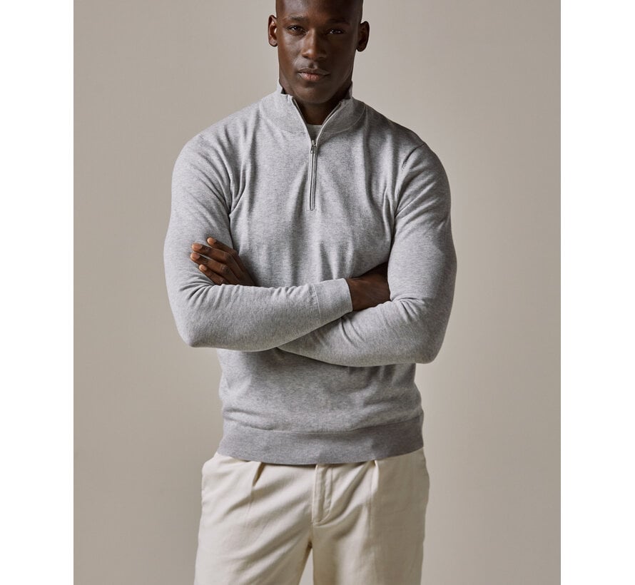Profuomo Half Zip Pullover Light Grey (PP2J00010B)