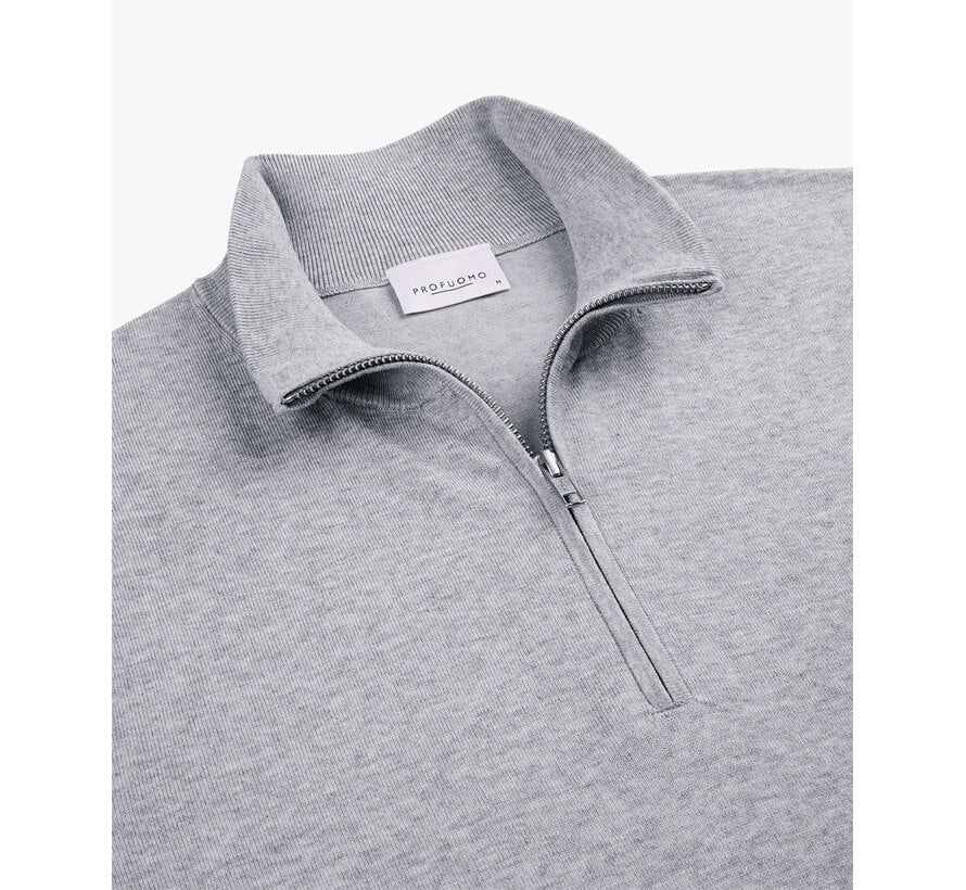 Profuomo Half Zip Pullover Light Grey (PP2J00010B)