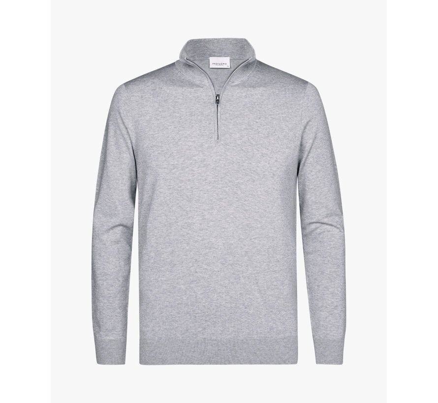 Profuomo Half Zip Pullover Light Grey (PP2J00010B)