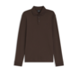 Black Longsleeve Polo Interlock Dark Brown (50468392 - 209)