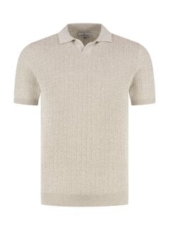 Fellows United Fellows United Polo Premium Structure Knit Beige (61.3666 - 146)