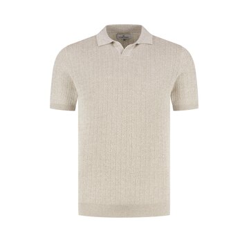 Fellows United Fellows United Polo Premium Structure Knit Beige (61.3666 - 146)