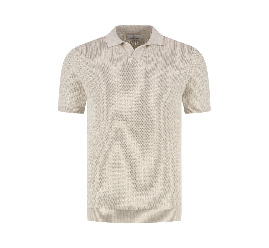 Fellows United Polo Premium Structure Knit Beige (61.3666 - 146)