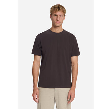 No Excess No Excess T-Shirt Crewneck Solid Basic Stretch Dark Brown (33340703SN - 042)