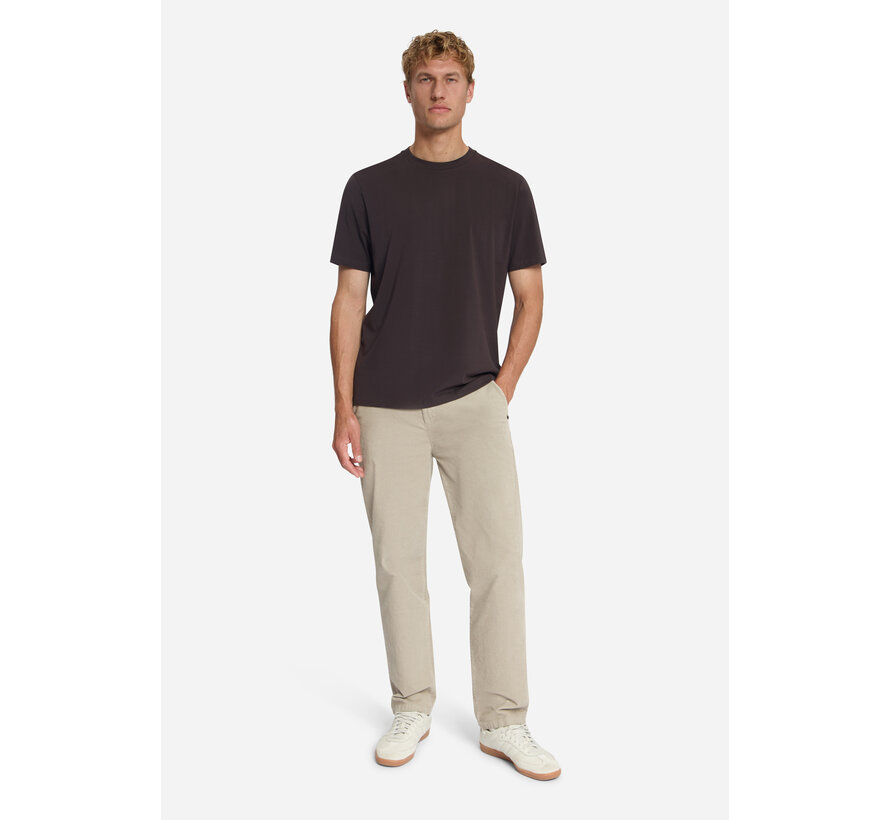 No Excess T-Shirt Crewneck Solid Basic Stretch Dark Brown (33340703SN - 042)