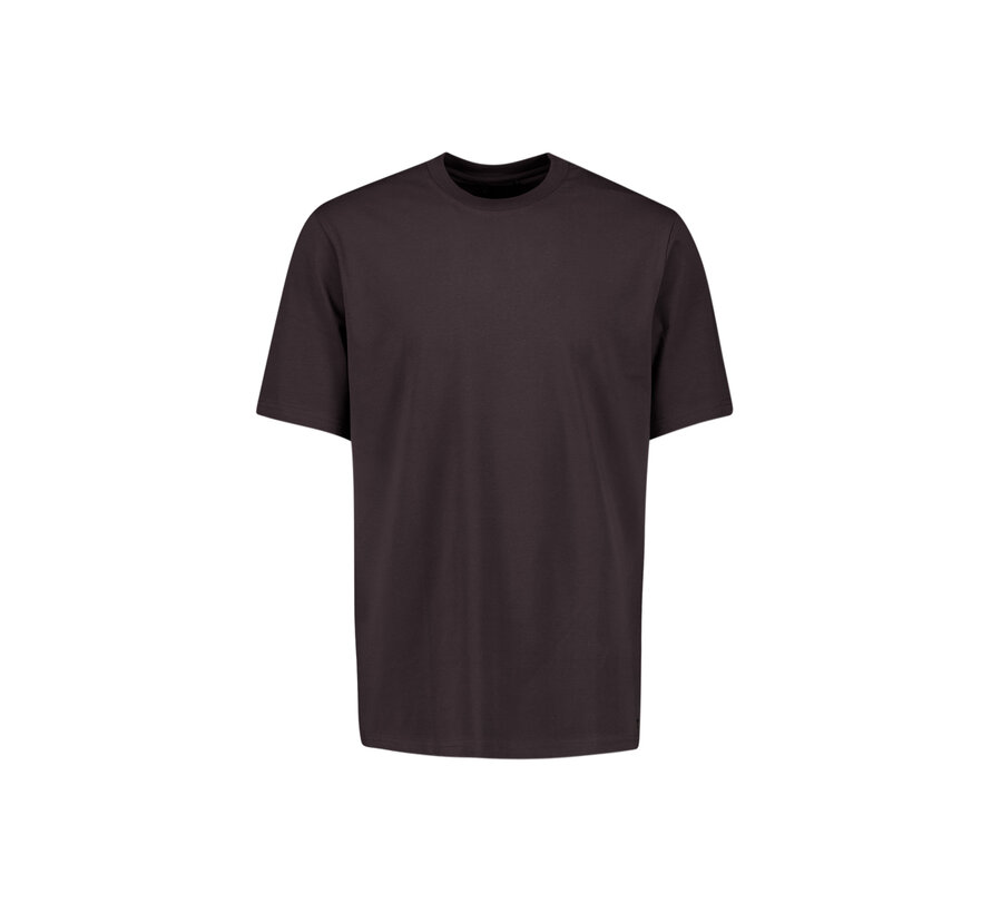 No Excess T-Shirt Crewneck Solid Basic Stretch Dark Brown (33340703SN - 042)