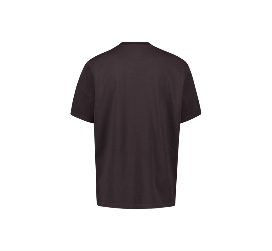 No Excess T-Shirt Crewneck Solid Basic Stretch Dark Brown (33340703SN - 042)