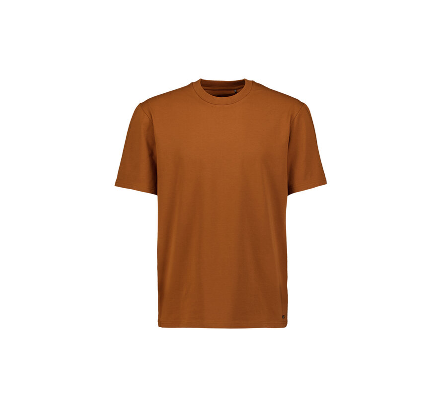 No Excess T-Shirt Crewneck Solid Basic Stretch Caramel (33340703SN - 048)