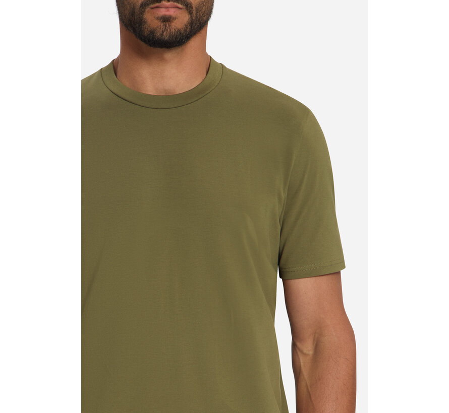 No Excess T-Shirt Crewneck Solid Basic Stretch Moss (33340703SN - 152)