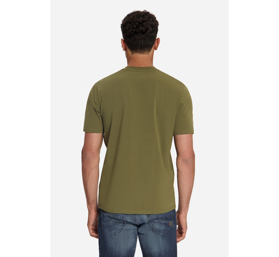 No Excess T-Shirt Crewneck Solid Basic Stretch Moss (33340703SN - 152)